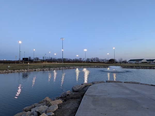 Walking trails, pond, disc golf