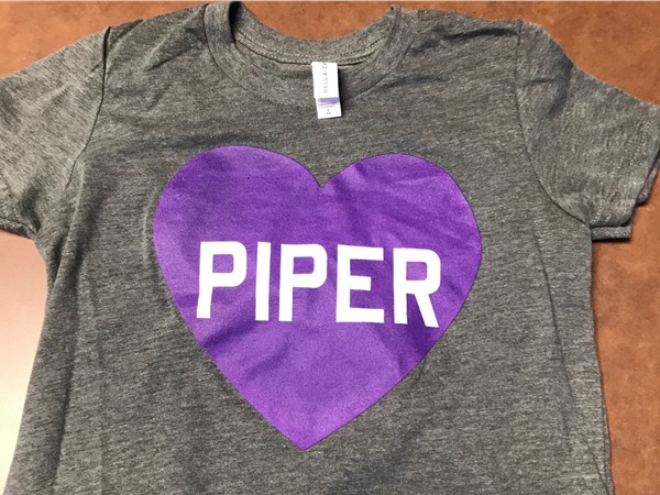 Piper Schools new heart tee shirt