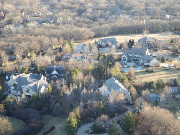 This is what Fall Creek Farms looks like from the air above Lawrence