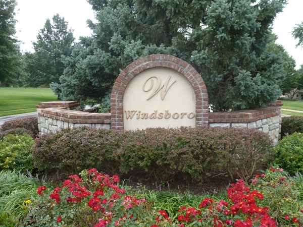 Entrance to Windsboro subdivision