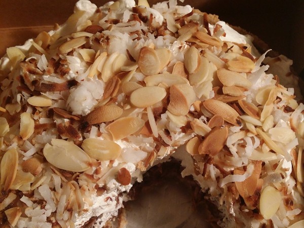 The White Horse has the best Almond Joy Cake in Genesee County