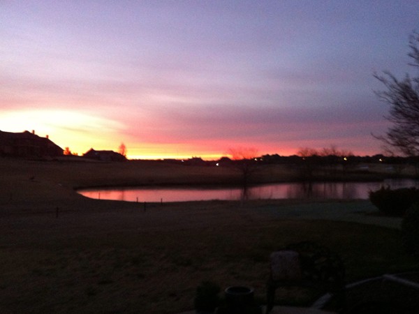 Typical Oklahoma sunset in Rose Creek. 
