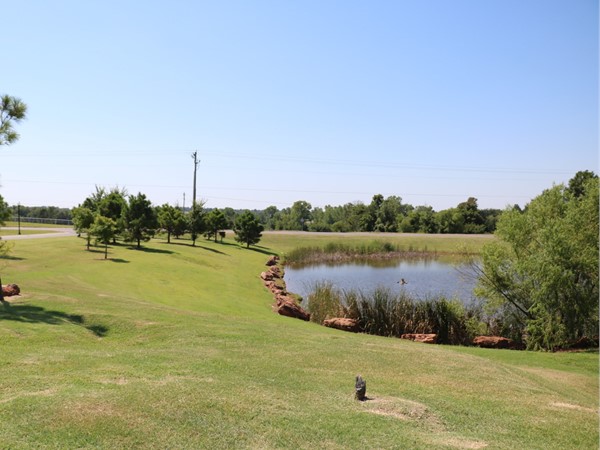 Riverview Estates has a huge pond located at the entrance off Hwy 37 