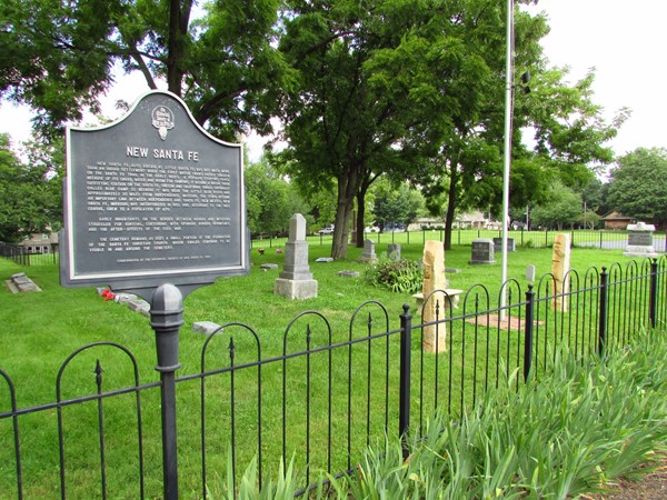 A marker of an early settlement in Kansas City on the south edge of Verona Hills