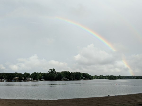 Rainbow over Thompson Lake