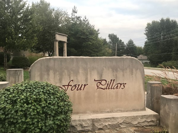 Front entrance of Four Pillars Subdivision