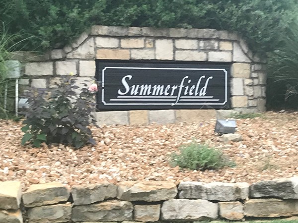 Front entrance to Summerfield Subdivision