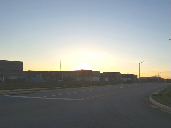 Sunset over the new Grissom High School development