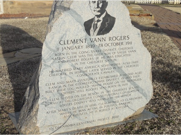 Clement Rogers, for whom Rogers County is named. Visit Oologah located in Rogers Co.