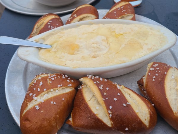 Must try Pretzels & Beer Cheese at Darkhorse