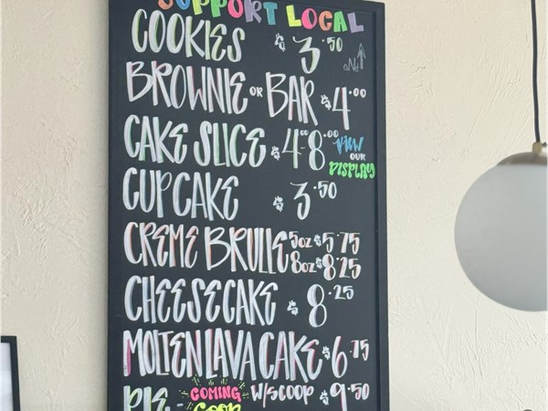 Menu at Scoop House