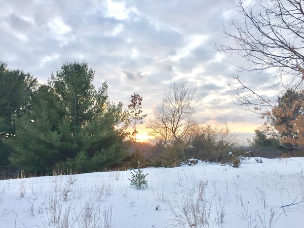 Sunset snowshoeing in Holiday Hills is a beautiful way to spend an evening!