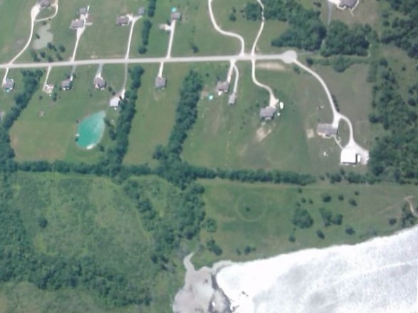 Aerial shot of the Lazy Y North subdivision
