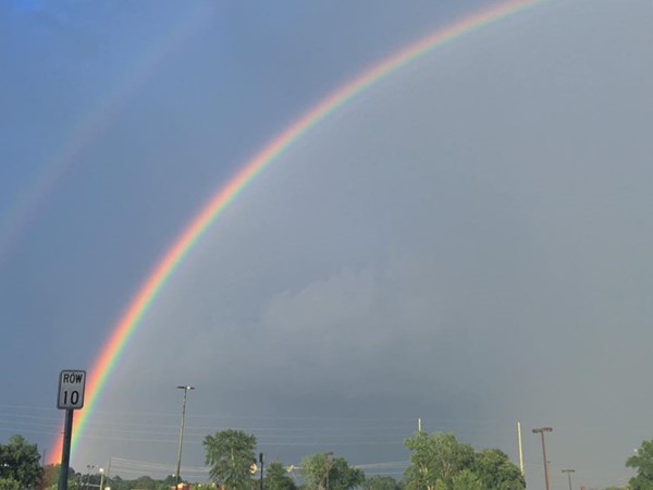 Beautiful double rainbow after the rain