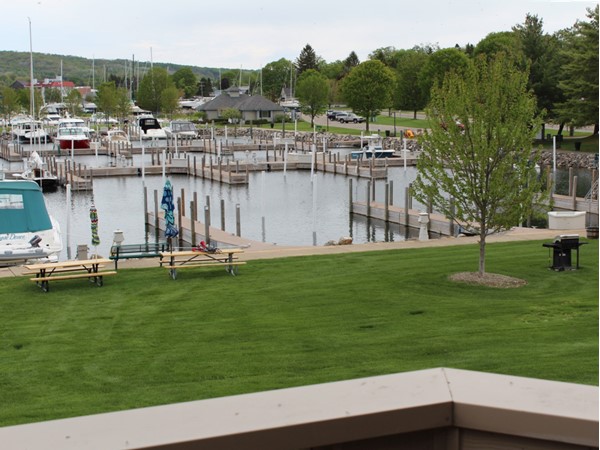 Harborage Marina in Boyne City, a safe and pleasant place to keep your boat between "lake days"