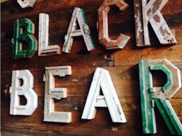 Sneak Peak.  Old Black Bear indoor sign for new brewery in Downtown Madison