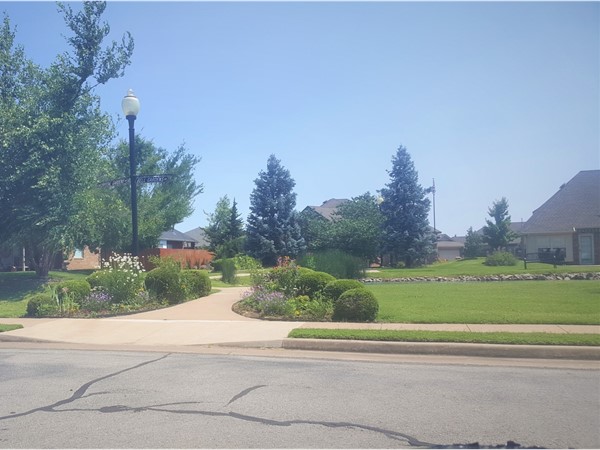 Crystal Gardens has nice landscaping and walking trails throughout the small community 