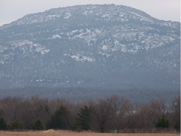 Snow capped Mount Scott