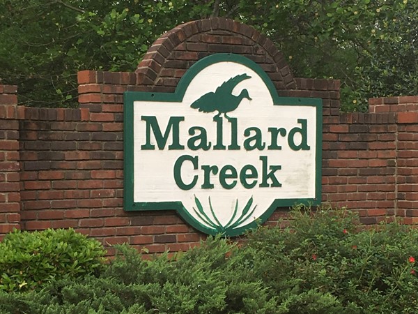 Mallard Creek entrance in South Tuscaloosa County