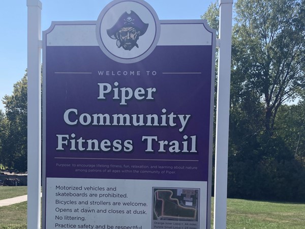 Enjoy the Piper Community Fitness Trail behind American Heritage Estates and Piper High School 
