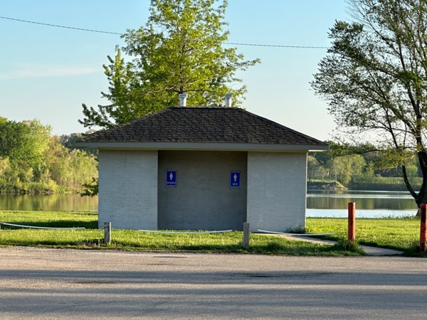 The city added new roofs to the potties around Big Woods Lake for a cleaner look and protection