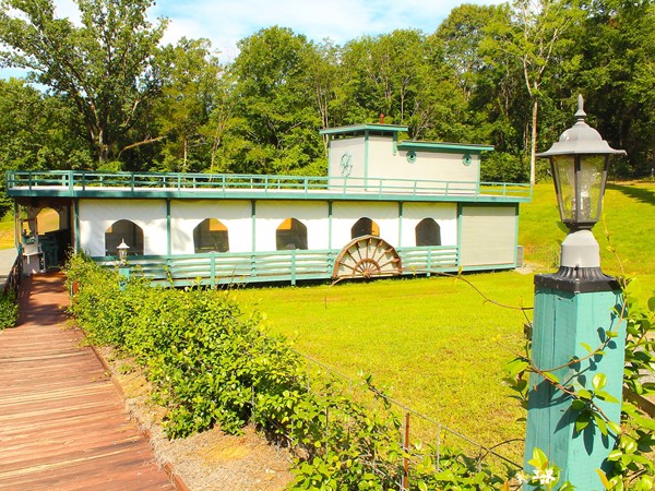 The steamboat pavilion, "D'Arbonne Lady K", at Edgewood Plantation is a great place for events