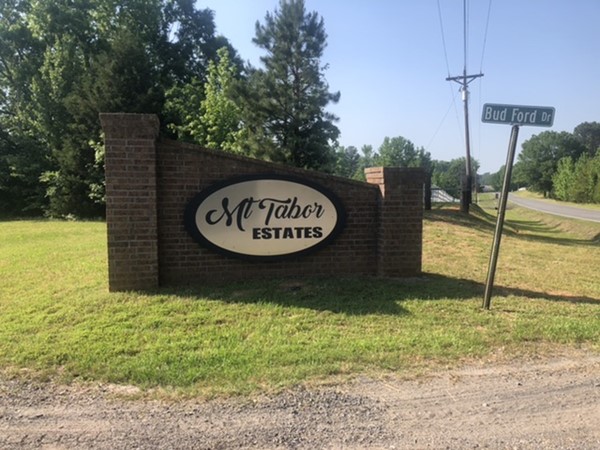 Entrance to Mt Tabor Estates.  Last phase is now open 