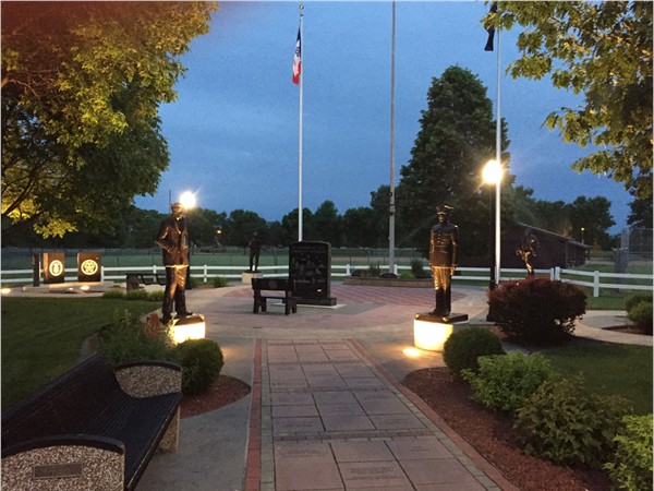 Veteran's Memorial at dusk.  Absolutely beautiful