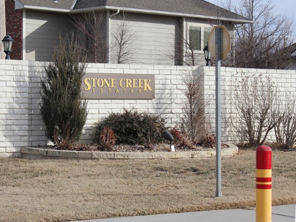 Entrance to Stone Creek Estates subdivision