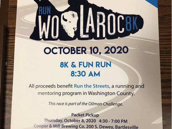 The Woolaroc 8K and Fun Run is on October 10