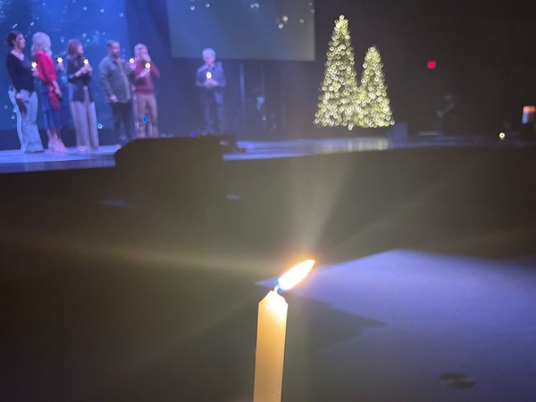 Beautiful candlelight service at Pleasant Valley Baptist Church on Christmas Eve 