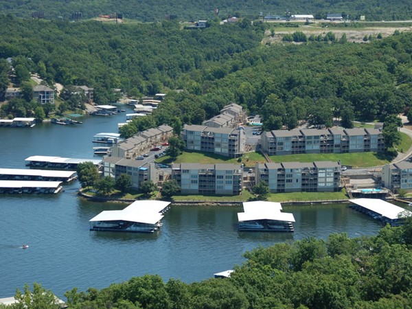 Aerial view of Indian Pointe condos