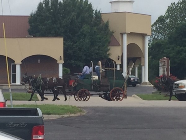 Wagons rolled thru downtown Lebanon last month