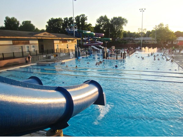 Memorial Pool is an oasis on hot summer days. We love all of the slides