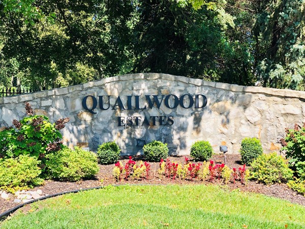 Quailwood Estates Neighborhood entrance at 143rd St. and Greenwood St.