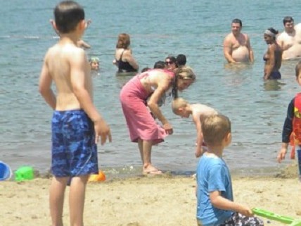 Fun in the sun at Silver Lake Beach in Fenton! 
