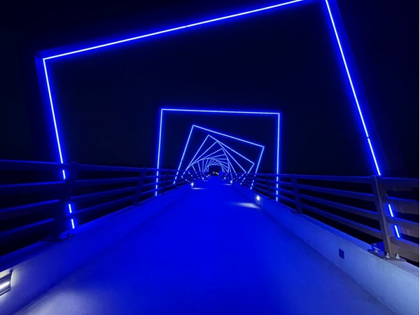 The High Trestle Bridge at night is equally as awesome as it is during the daytime