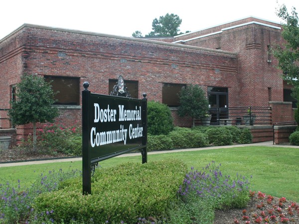 Doster Memorial Community Center. Available for rent for group occasions and festivities
