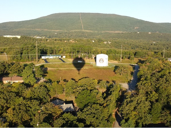 A REMAX hot air balloon view of Poteau's Cavanal, the world's tallest hill