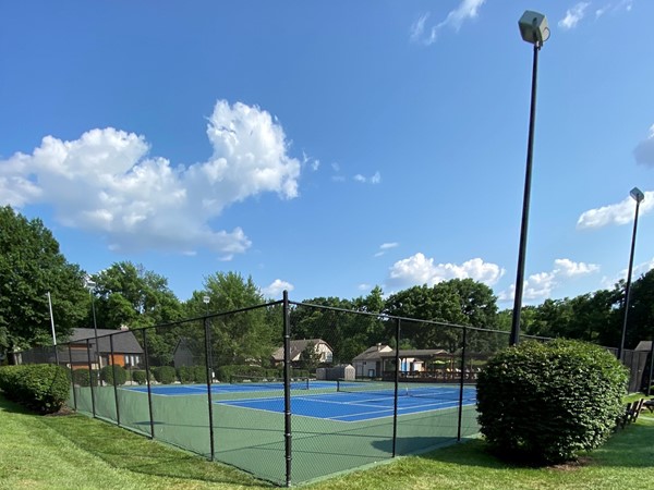 The tennis courts have just been refinished at Brooktree  
