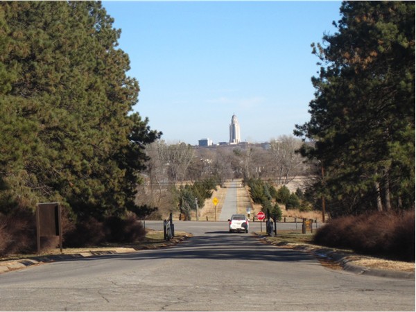 View of the State Capitol while departing Pioneers Park  