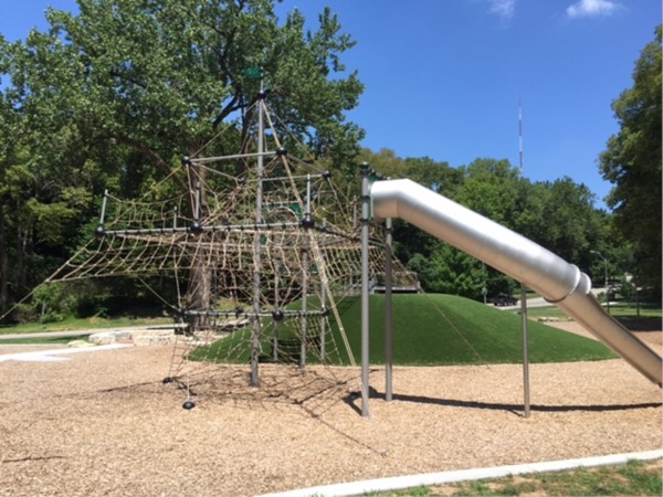The new playground equipment in Roanoke Park