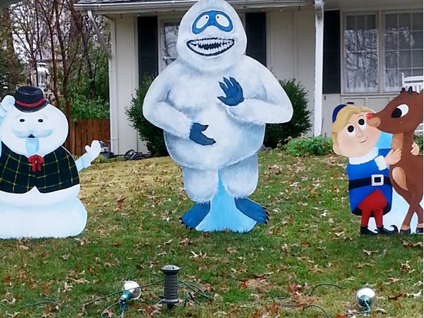 Frosty and friends at Prairie Fields Candy Cane Lane 