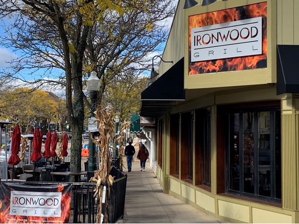 The Ironwood with outside seating in Downtown Plymouth
