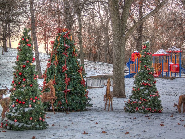 Decked out for the holidays, West Market Square is FC's oldest city park enjoyed by many generations