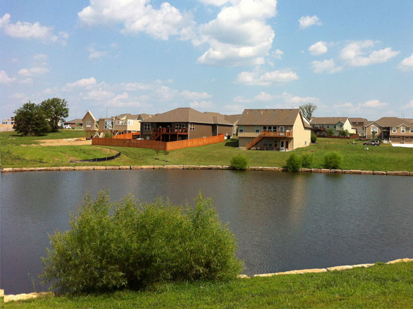 The Branches offers nice views of the subdivision lake