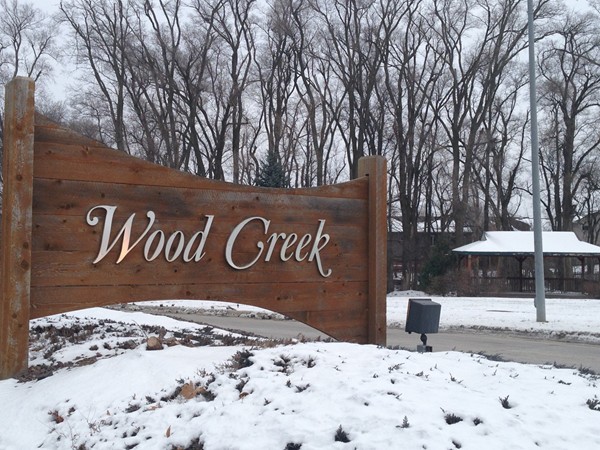 Entrance to Wood Creek subdivision 