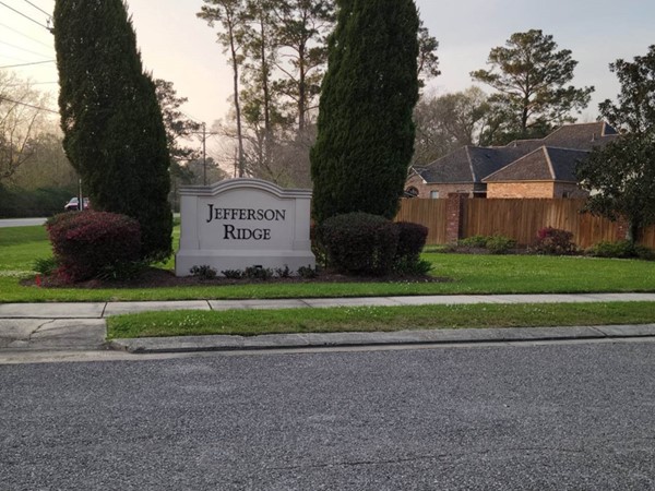 Entrance to Jefferson Ridge Subdivision from Old Jefferson