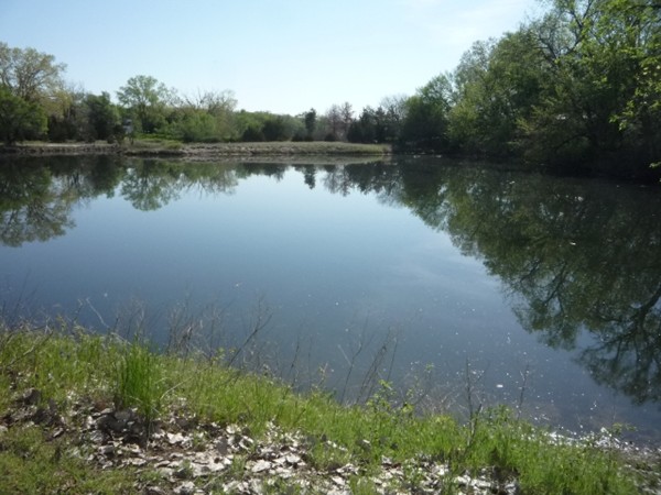 A nearby pond