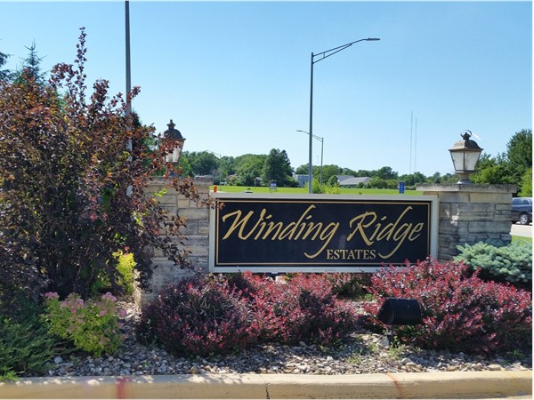 Winding Ridge Estates is a beautiful residential development on the west side of Cedar Falls